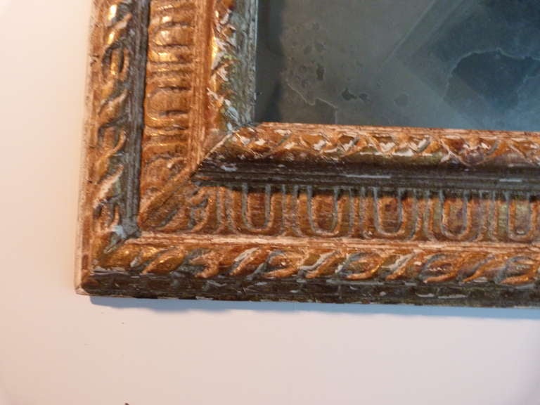 Gold Framed Mirror In Good Condition For Sale In Corona Del Mar, CA