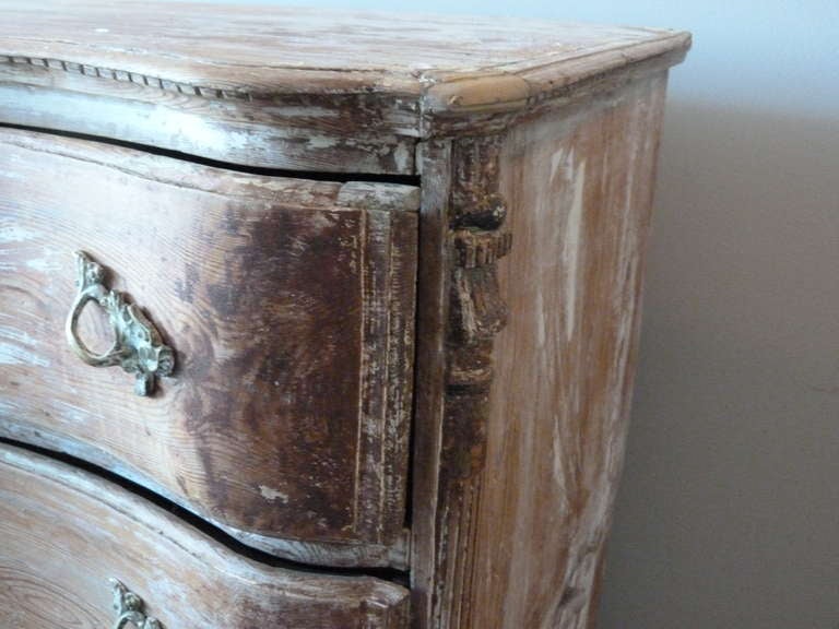 Swedish Five Drawer Chest In Distressed Condition For Sale In Corona Del Mar, CA