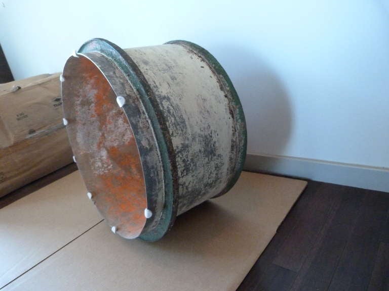 Unknown Painted Metal Industrial Drums For Sale