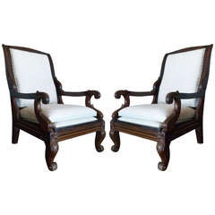 Pair Mid Century Reclining Chairs