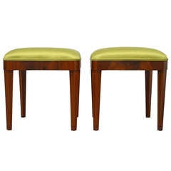 Exceptional Pair of Neoclassical Revival Stools or Benches