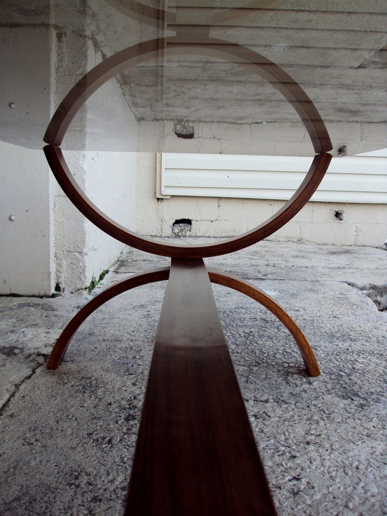 modern curved coffee table