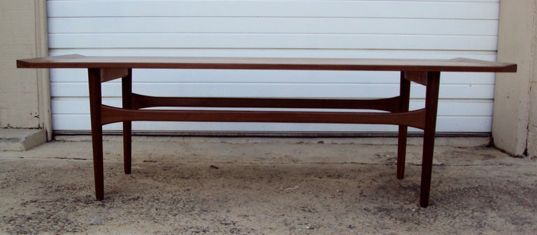 narrow mid century coffee table