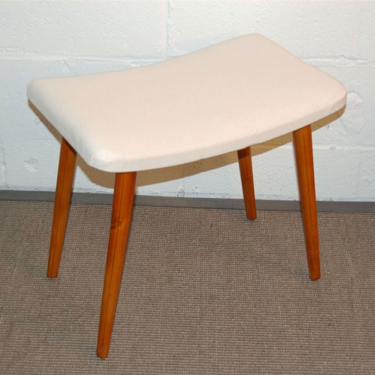 Swedish Art Moderne Vanity Bench Stool