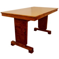 Art Deco Intarsia Bibliotek Dining Table 9
