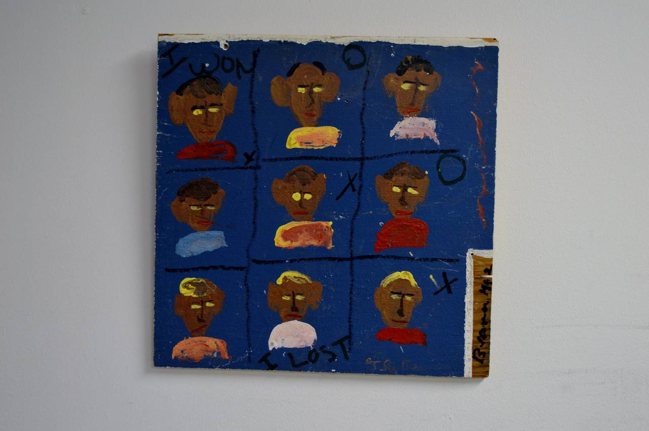 Unique original signed Folk Art painting by Robyn “The Beaver” Beverland. Signed and dated 1992. 22