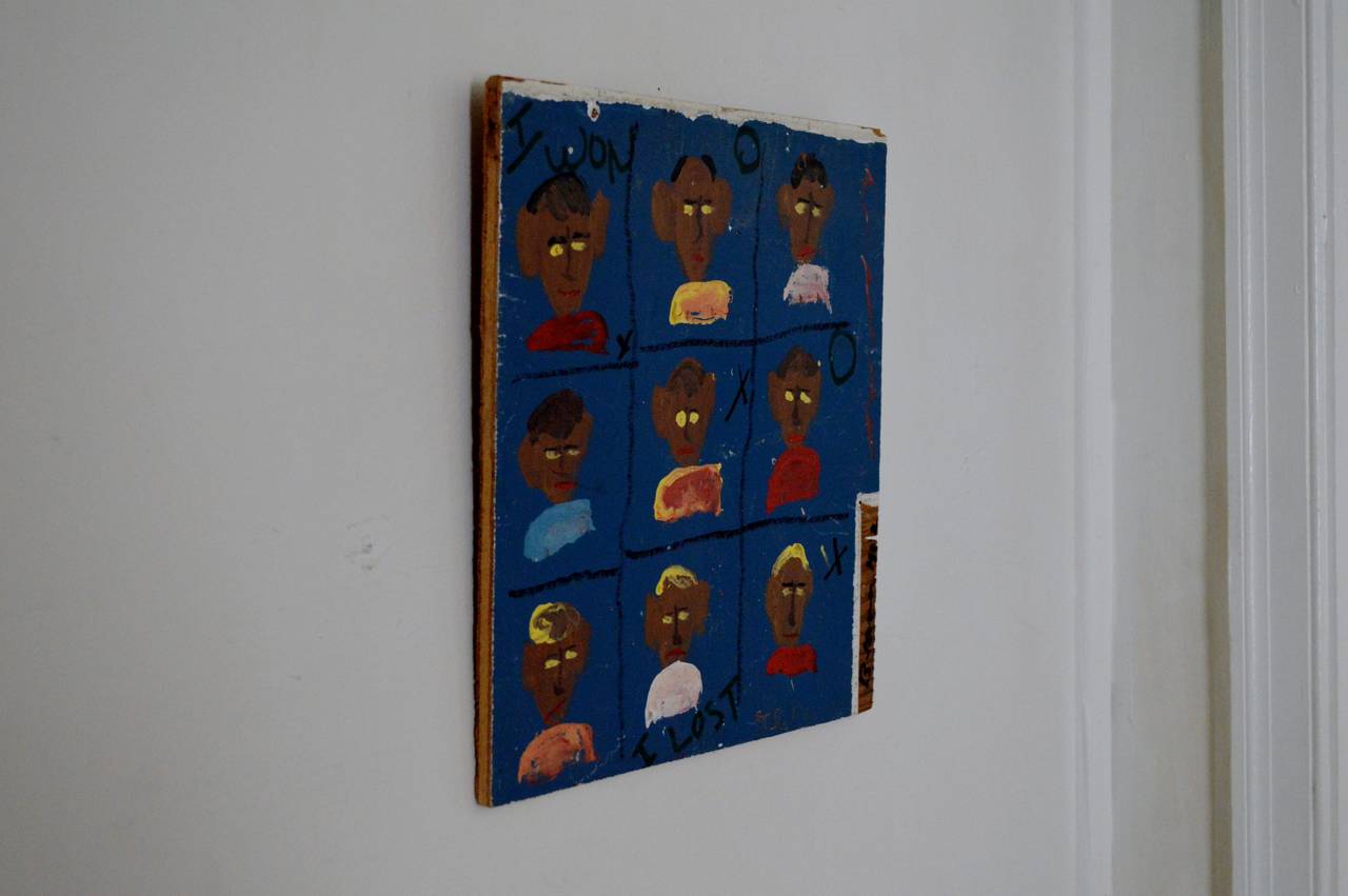 American Original Signed Folk Art Painting by Robyn “The Beaver” Beverland