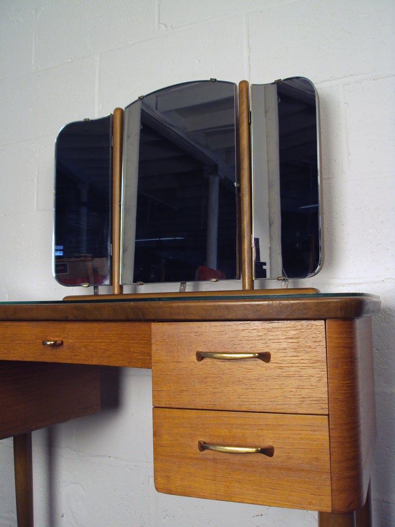 mid century dressing table with mirror