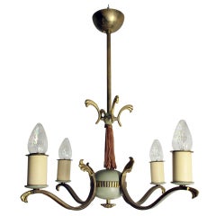 Swedish Art Deco 4-Arm Chandelier 2