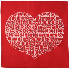 International Love Heart Textile by Alexander Girard for Herman Miller, 1967