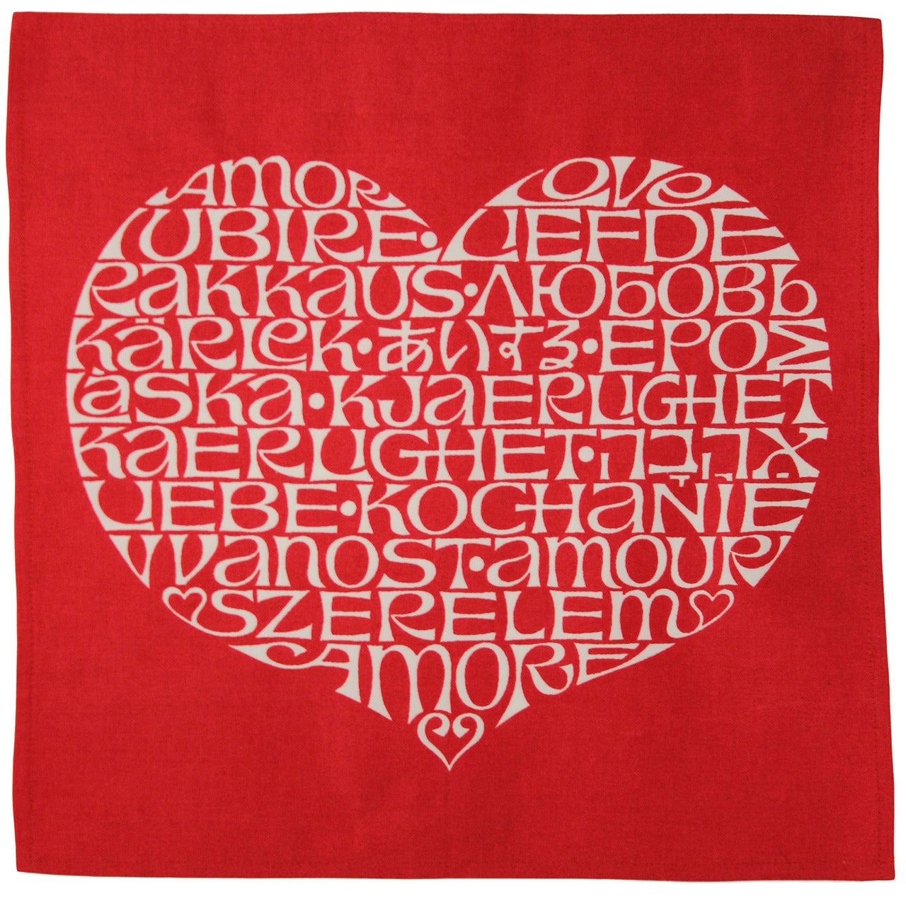 International Love Heart Textile by Alexander Girard for Herman Miller, 1967