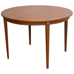 Mid-Century Modern Round Swedish Teak Dining Table 2