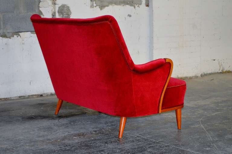 Swedish Art Moderne Settee Sofa For Sale 3