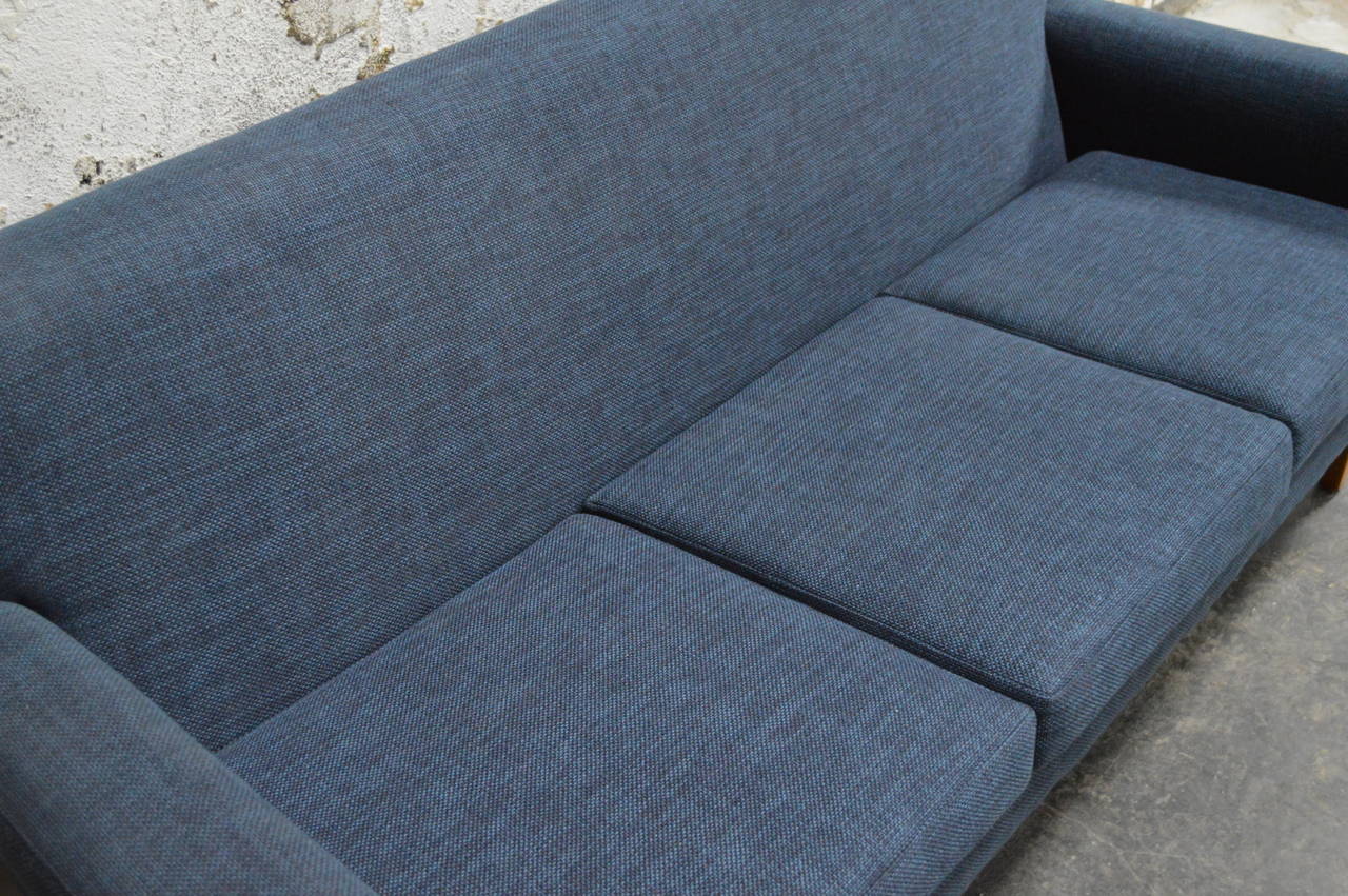 Swedish Mid-Century Modern Blue Sofa In Excellent Condition In Atlanta, GA