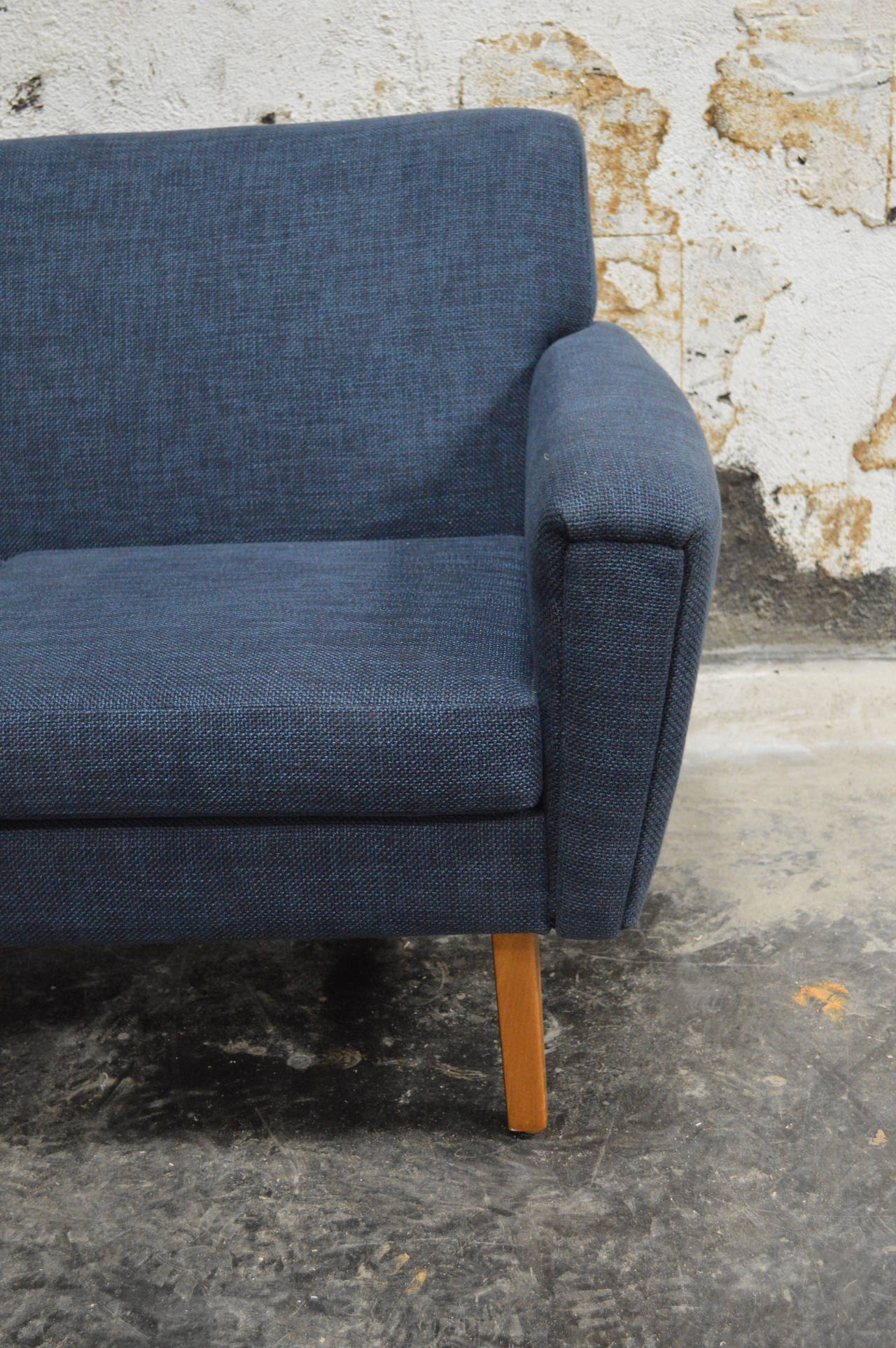 Mid-20th Century Swedish Mid-Century Modern Blue Sofa