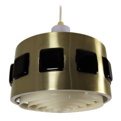 Vintage Mid-Century Swedish Modern Spun Aluminum Pendant 9