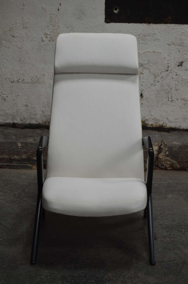 Upholstery Swedish Mid-Century High Back Lounge Chair by Bengt Ruda - COM Ready For Sale