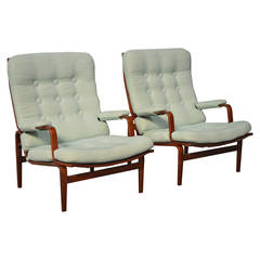 Pair of Bruno Mathsson for DUX Ingrid Arm or Lounge Chairs 6