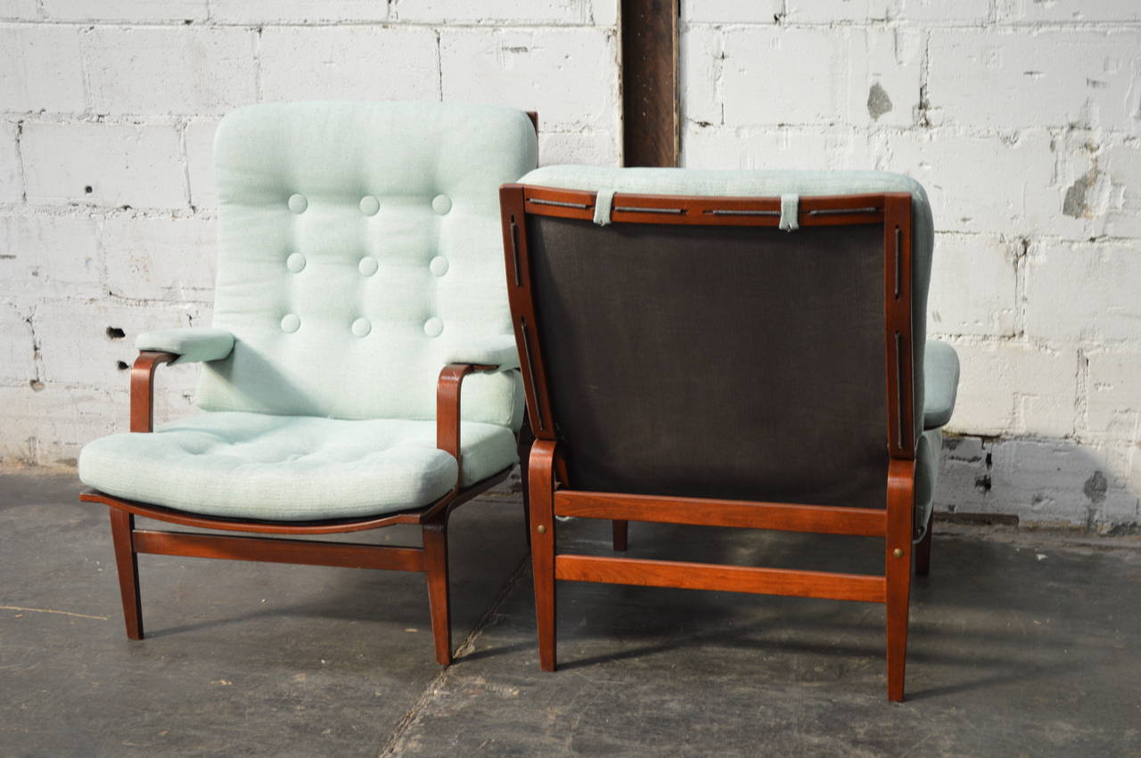 Sessel oder Loungesessel von Bruno Mathsson für DUX Ingrid, Paar (Skandinavische Moderne) im Angebot