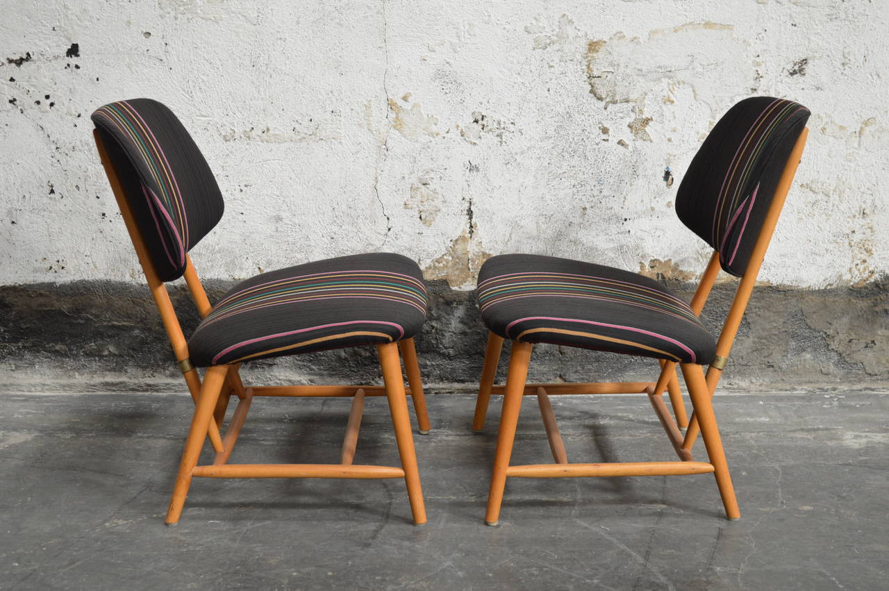 Pair of Mid-Century TV Chairs by Alf Svensson for Ljungs Industrier AB In Excellent Condition In Atlanta, GA