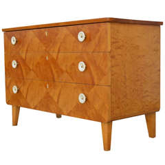 Swedish Harlequin Diamond Parquetry Chest of Drawers 11