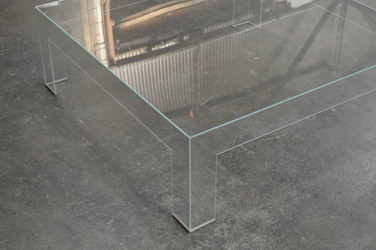 Modern Square Lucite Ghost Coffee Table at 1stDibs