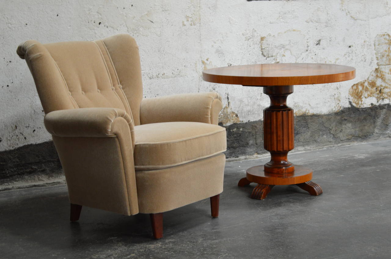 Swedish Art Deco Moderne Mohair Club Chair 5
