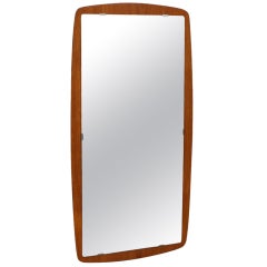 Vintage Swedish Mid-Century Rectangular Teak Mirror