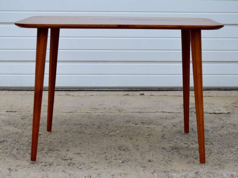 Swedish Mid-Century Intarsia Side or End Table In Excellent Condition In Atlanta, GA