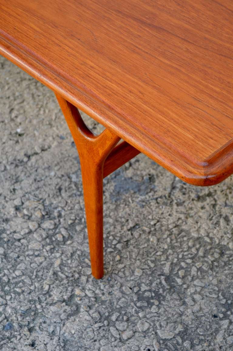 mid century modern teak coffee table
