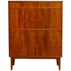 Handsome Swedish Modernist Elm Secretarie 11