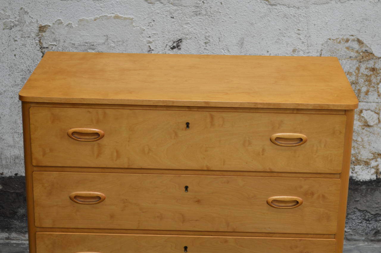 Swedish Mid-Century Modern, Four-Drawer Chest In Excellent Condition In Atlanta, GA