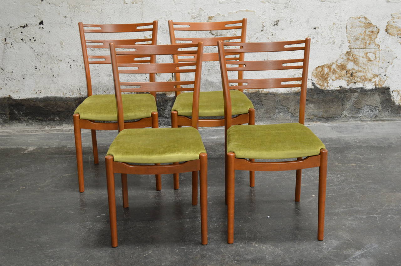 Mid-20th Century Set of Four Swedish Mid-Century Modern Teak Dining Chairs