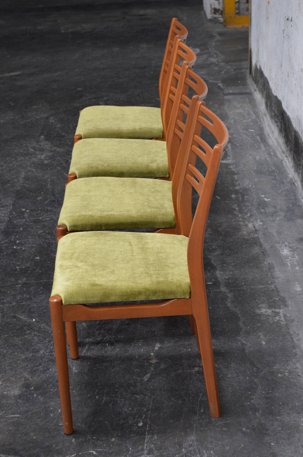 Set of Four Swedish Mid-Century Modern Teak Dining Chairs 5