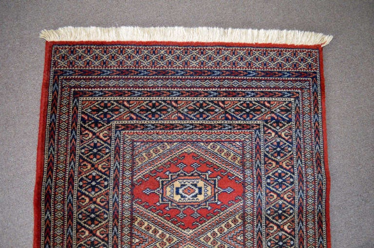 20th Century Vintage Belgian Wool Jacquard Machine Woven Rug or Runner 