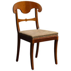 Swedish Biedermeier Revival Napoleon Hat Side or Desk Chair, COM Ready