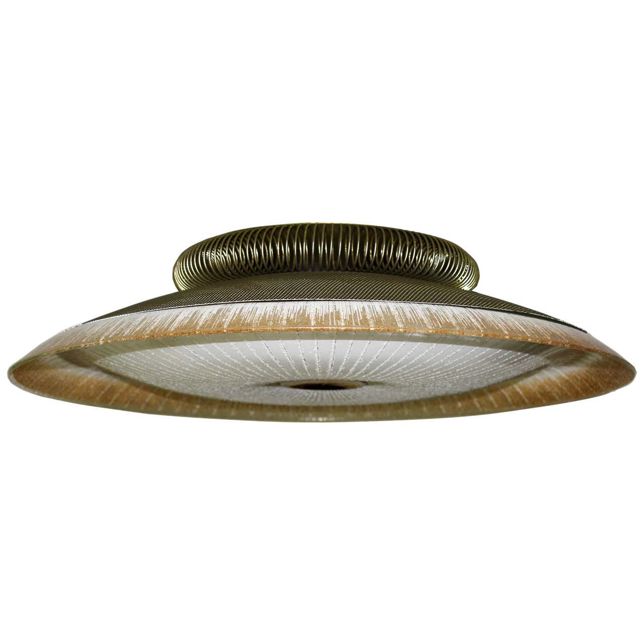 Lightolier Mid-Century Ceiling Fixture with Murano Glass Diffuser at ...
