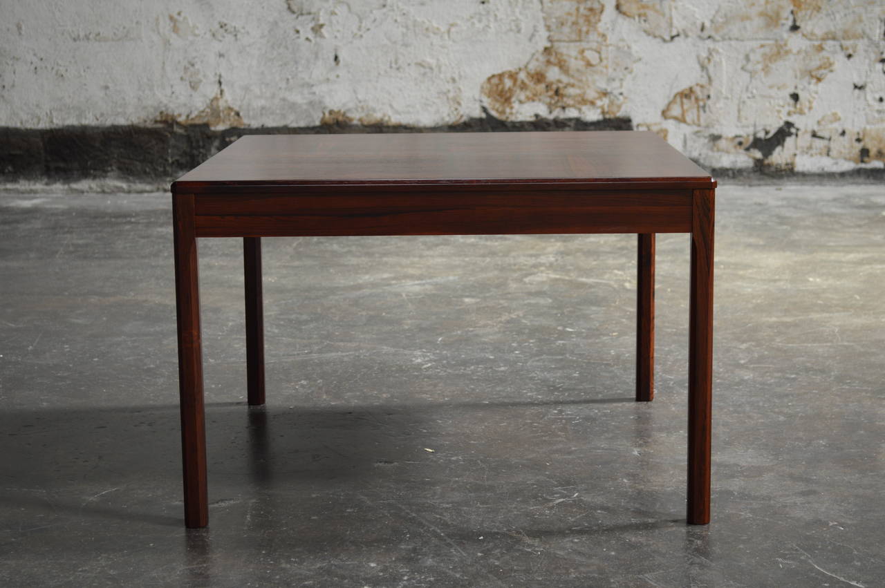 Swedish Midcentury Coffee or Side Table in Rosewood with Parquetry Top For Sale 1