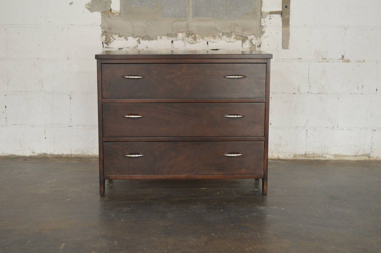 Swedish Modern Mid-Century Chest of Drawers of Birch For Sale 2
