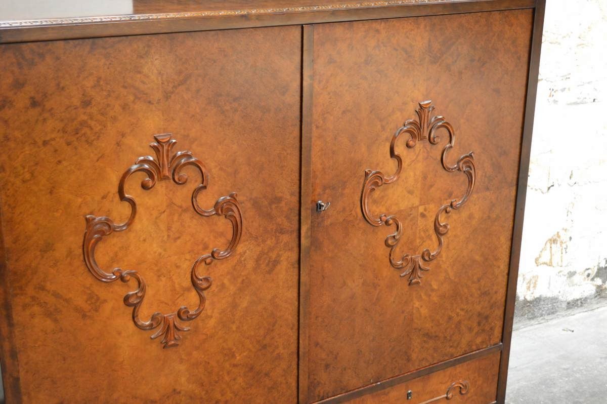 Birch Swedish Neoclassical Revival Storage Cabinet