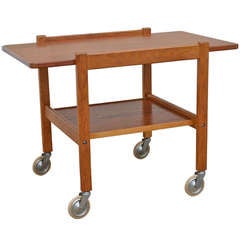 Mid-Century Teak Tea or Bar Cart Serving Trolley 6