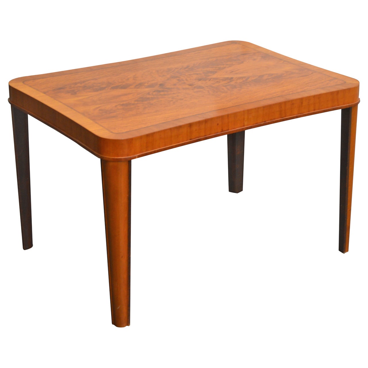 Swedish Art Moderne Walnut Intarsia Coffee or Side Table