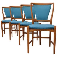 Set of Four Swedish Mid-Century Modern Teak Dining Chairs