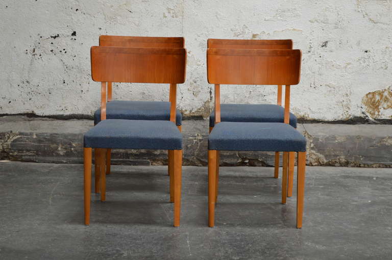 Set of Four Swedish Art Moderne Dining Chairs In Excellent Condition In Atlanta, GA