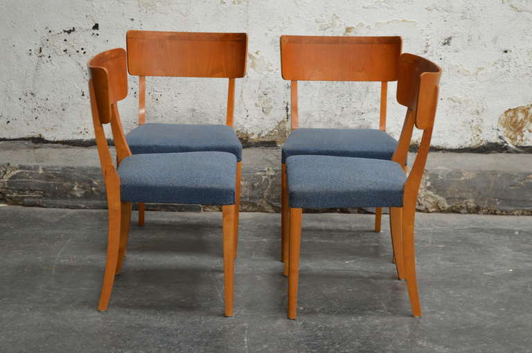 Set of Four Swedish Art Moderne Dining Chairs 1