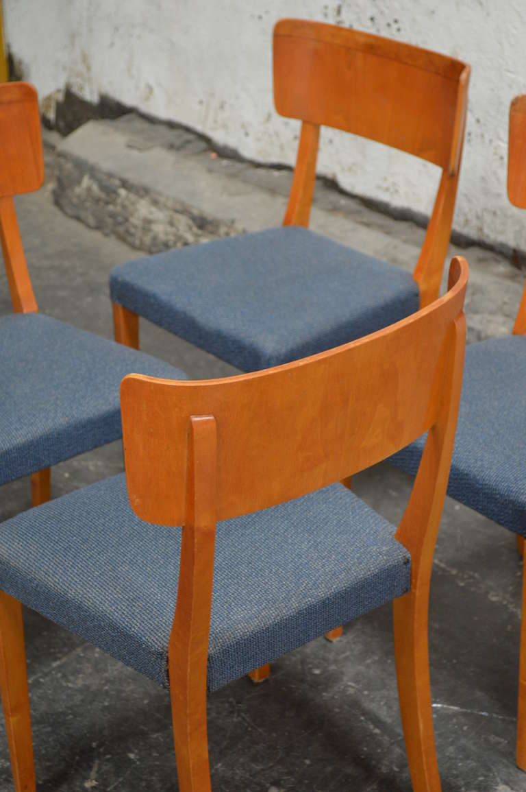 Set of Four Swedish Art Moderne Dining Chairs 2