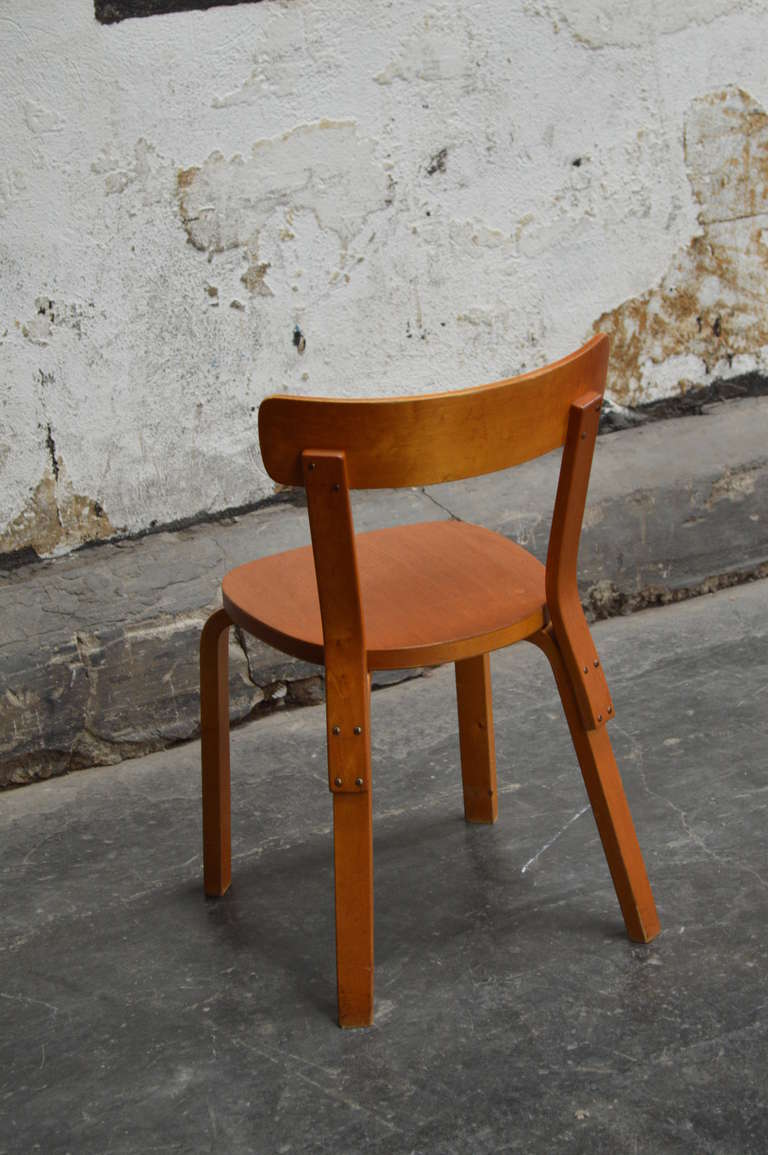 Birch Alvar Aalto Model 69 Bentwood Side Chair for Artek
