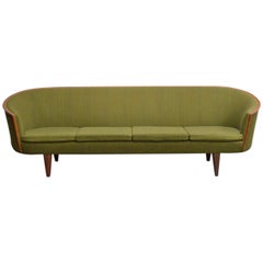 Retro Exquisite Rare Mid-Century Barrel Back Sofa