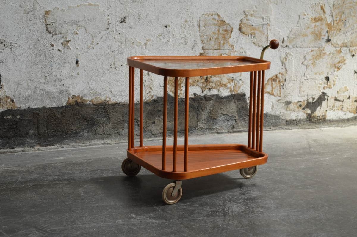 Swedish Art Deco Bar Cart by Axel Larsson for Bodafors 1