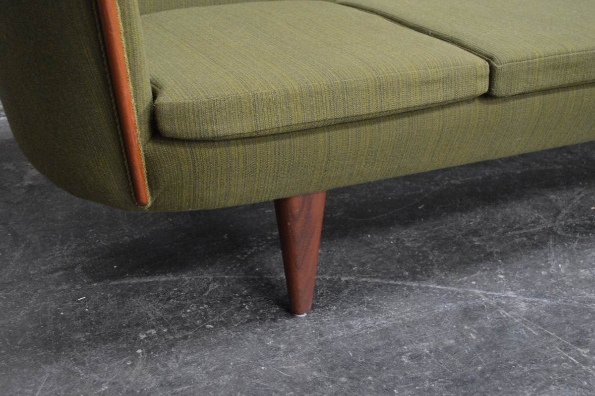 Mid-20th Century Exquisite Rare Mid-Century Barrel Back Sofa